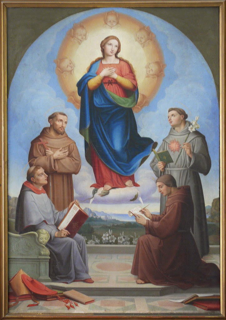 Albert Küchler (Brother Peter of Copenhagen) - Immaculate Conception with St. Bonaventure, Francis, Anthony and Blessed John Duns Scotus - Rome - Pontifical University Antonianum