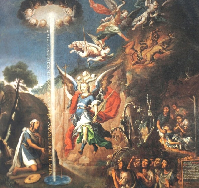 Apparition of St Michael the Archangel to Diego Lázaro, Santuario de San Miguel del Milagro, Nativitas, Tlaxcala